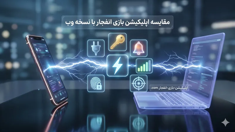 مقایسه اپلیکیشن بازی انفجار با نسخه وب